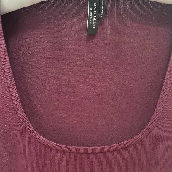 Marciano sweater dress in burgundy. - Picture 4 of 6
